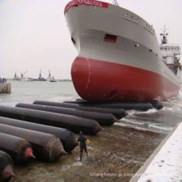 L = 18m D = 1,5 camada = airbag marinho de lançamento de 6 camadas